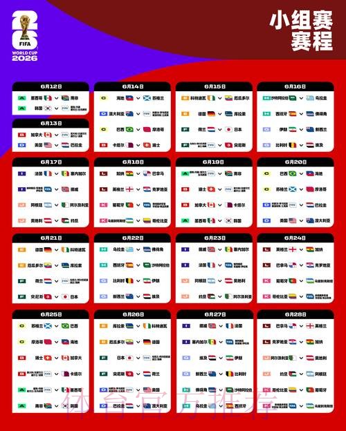 2026世界杯完整赛程官方发布比赛时间表直播平台